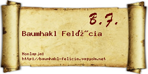 Baumhakl Felícia névjegykártya